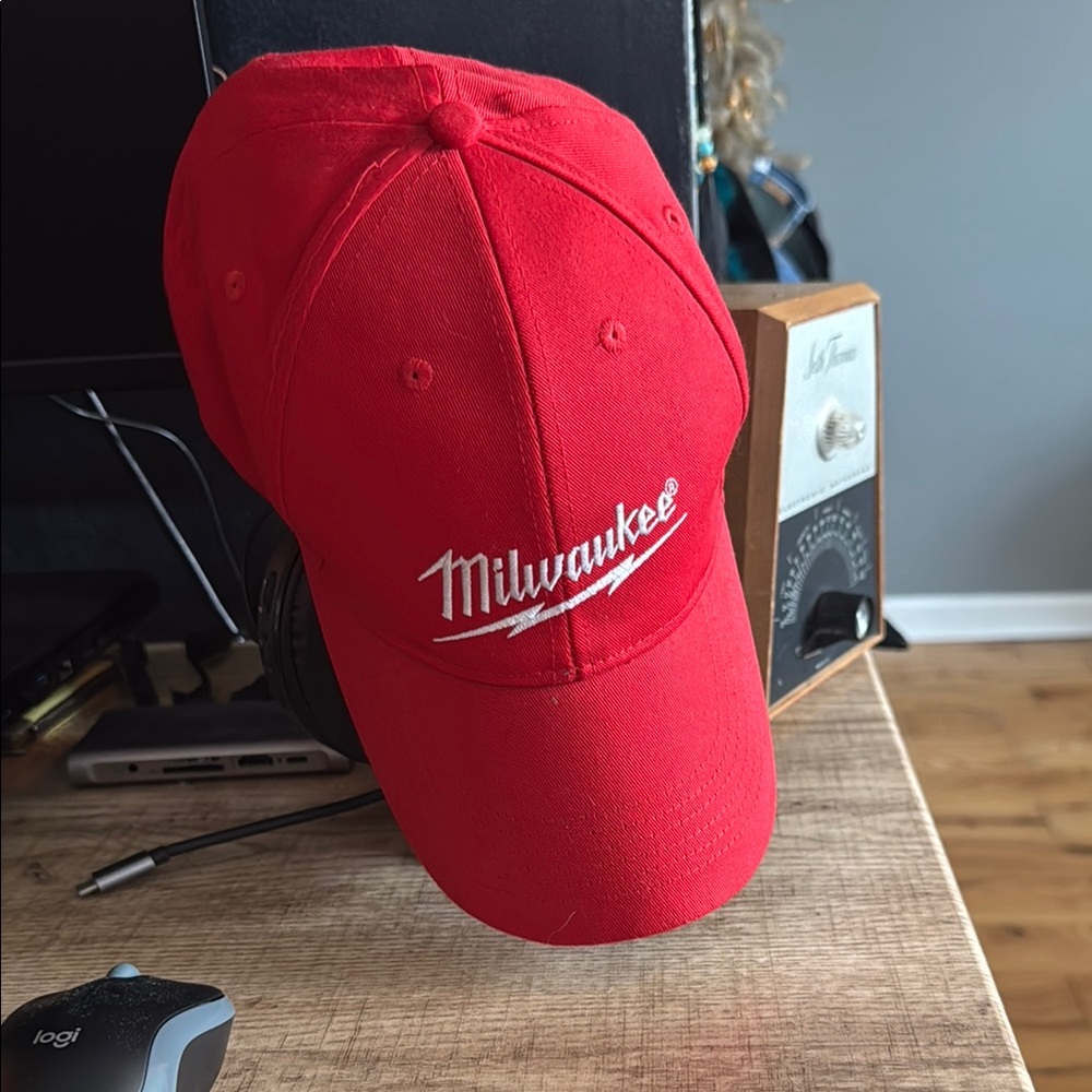 Milwaukee Red Cap with White Embroidery